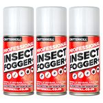 CritterKill Insect Fogger + | Total Release Automatic One Shot Fogging Insecticide for Fleas, Bed Bugs, Flies, Moths | 150ml (3 Pack)