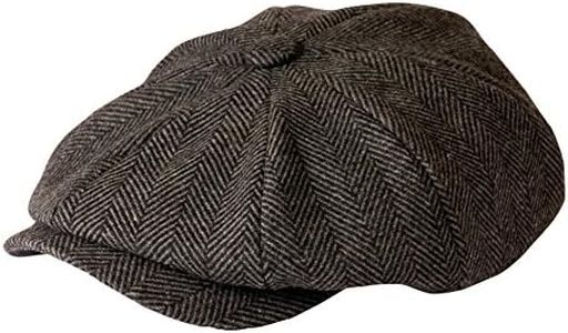 Gamble & Gunn la Laine Casquette Plate Chapeau, Shelby - Gris (63cm)