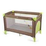 LuvLap Sunshine Baby Playpen Playard / Folding Baby Bed Cum Cot / Convertible Crib - (Brown & Green)