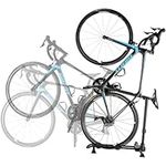 PRO BIKE TOOL Vertical Upright Bicycle Floor Stand - Freestanding Indoor Bike Storage Rack for Garage or Apartment - Compatible with Tire Widths of up to 2.3" and Wheel Sizes up to 29