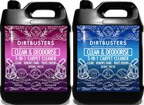 Dirtbusters Carpet Cleaner Shampoo Solution, Clean & Deodorise 3-in-1, Cleaning, Stain Remove & Odour Treatment, Berry & Spring Fresh (2x5L)