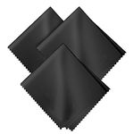 MMOBIEL 2 Pack Microfiber Cleaning Cloths Great for Eyeglass Lens Cleaner, Electronics, Car, Screens, Lenses, Smartphone, TV Screens, Laptop Cleaning - 18 x 15cm / 7 x 6 inch - Black