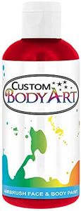 Custom Body Art 8-ounce Red Water Based Airbrush Body Art & Face Paint