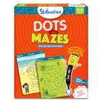 Skillmatics Educational Game - Dots & Mazes, Reusable Activity Mats with Dry Erase Marker, Gifts, Travel Toy, Ages 3 to 6