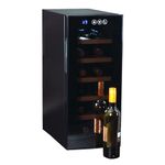 Koolatron Wine Fridge - Wine Cooler, 12 Bottle Cabinet for Champagne, White & Redwines with Beech Wood Racks Freestanding Cellar For Bar, Home, Small Kitchen Made In Canada
