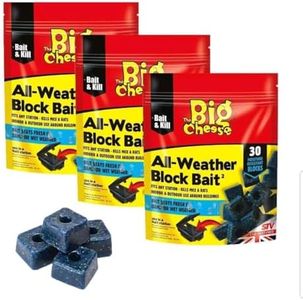THE BIG CHEESE 90 ALL WEATHER BLOCKS POISON BLOCK BAIT RAT MOUSE MICE RODENT