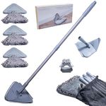 MoaMoa - Mop for cleaning tiles and walls, 360 rotating triangle mop, extendable up to 2 m, 6 spare parts, hanger and extra storage bag