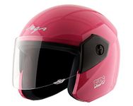 Vega Junior Buds ISI Certified Lightweight Open Face Helmet for Kids/Youth/Women /with Clear Visor(Pink, Size:XS)