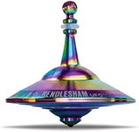 Plexity Labs UFO Tops Rendlesham - Metal Spinning Fidget Toy Top - Inspired by The Documented 1980 UFO Sighting in Rendlesham, England - Stainless Steel