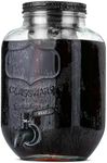 BTaT- Cold Brew Coffee Maker, 1 Gallon, Black, Mason Jar Cold Brew Maker, Cold Brewer Coffee Maker, Cold Brew Mason Jar Coffee Maker, Cold Brew Tea Maker, Iced Coffee Maker, Coffee Cold Brew Maker