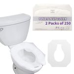 Acidea Disposable Toilet Seat Covers for Kids and Adults, 500Pcs Flushable Paper Toilet Seat Cover, Half-Fold Toilet Seat Covers for Travel, Camping, Hotel, Bathroom, Public Restrooms