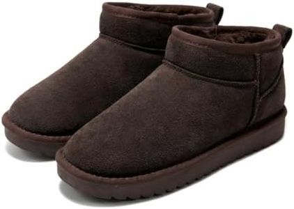 Project Cloud Genuine Suede Ankle Boots for Women - Water Resistant Winter Boots for Women - Memory Foam Insole Trending Shoes for Women - Comfortable Women's Ankle Boots (Hippy, Brown, 7.5)