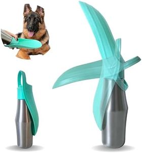 Gourde de Promenade pour Chiens 750 ML en Acier Inoxydable Non Toxique Garde l'eau fraiche Pendant 24h - Accessoire de Voyage pour Chien compacte avec gamelle Pliable Facile à Transporter