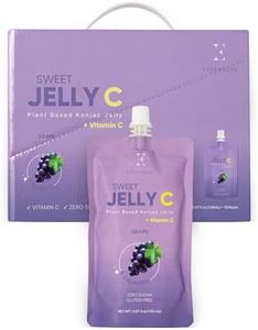 EVERYDAZE Sweet Jelly C Konjac Jelly | Vitamin C, Vegan, 5 Calories, 0 Sugar | Grape | 10 Packs | Keto, Gluten Free, Healthy Diet Pouch Drinkable Snack, Weight Management, Low Calorie…