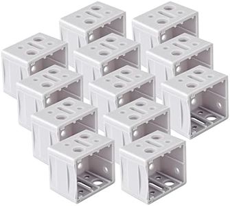 ONLYFU 12 Pack 1 inch Blind Brackets, Vertical Blind Bracket Box Mounting Bracket Window Blind Headrail Brackets