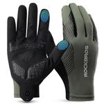 ROCKBROS Cycling Gloves Mountain Bike Gloves for Men Women Anti-Slip Full Finger Biking Gloves SBR Pad Shock-Absorbing MTB Road Bicycle Gloves for Riding Running Hiking Outdoor Sports