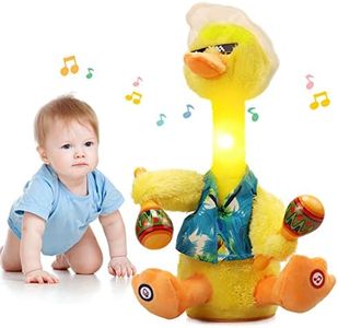 Talking Dancing Duck Toy, Repeating What You Say, Mimicking Toy Dancing Duck Baby Toys for Kids Toddlers Infants, Singing Duck Stuffed Animal Plush Toys, Twisting Electric Interactive Toy Gifts