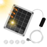 Moreeulsi Solar Powered Aerator - USB Powered Pond Air Aerator | Pond Aerator, Portable Pond Aerator Pump for Ponds & Lake, Fish Tank, Aquarium