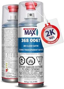 SprayMax 2K Semi Matte Clear Coat | 2K Automotive Satin Clear Coat Spray Paint for Cars, Motorcycles & Metal Surfaces | Durable Flat Finish, Chemical & Weather Resistant | Professional Grade 11.4 oz