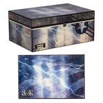 Humidor Supreme Fighter Jet, Cigar Humidor Honoring Armed Forces, Soldiers and Veterans, Spanish Cedar Tray, 3 Dividers, Glass Hygrometer, Humidifier, Holds up to 100 Cigars