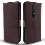 Pikkme Nokia 6.1 Plus / 6.1+ Flip Case Leather Finish | Inside TPU with Card Pockets | Wallet Stand and Shock Proof | Magnetic Closing | Complete Protection Flip Cover (Coffee)