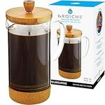 Melbourne French Press Coffee Maker with Bamboo lid and Cork base, 1000 ml