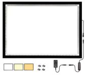 WELZK 10000+ LUX High Bright Light Pad A2, 3 Colors Light Board with UL Adapter. 10 Levels/Stepless Dimming for Diamond Painting, Tracing, Drawing, Sketching etc