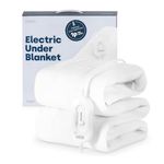 LIVIVO Electric Under Blanket - Heated Underblanket with 3 Heat Settings, Detachable Control, Ultra Fast Heat Up, Overheat Protection & Straps for an Easy Fit (Single)