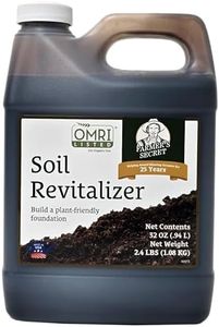 Farmer’s Secret Soil Revitalizer (32oz) - Organic (OMRI Listed) Soil Health Booster - Liquid Compost Soil Amendment - Activated Humic Acid - Great for Fall Application