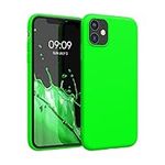 kwmobile Case Compatible with Apple iPhone 11 Case - Soft Slim Protective TPU Silicone Cover - Neon Green