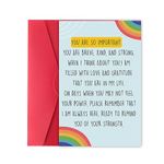 Positivity Thinking Of You Card for Best Friend, Encouragement Cards Gifts for for Women Men, Gorgeous Friendship Card, Cute Get Well Card for Him Her, Emotional Support Uplifting Greeting Card