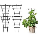 4Pcs Plastic Superimposed Garden Stem DIY Small Climbing Trellis Stackable Plant Support for Potted Plant, Plant Winding Climbing Supports for Vines,Pothos,Hoya Stand Frame