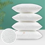 Codi Outdoor Pillow Inserts Set of 4, 18x18 Throw Pillows Insert, Water Resistant Decorative Stuffing Cushion for Patio Furniture. Couch, Porch Indoor Outdoors