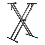 Kadence NK13 Touring Series 3kg Double-X Keyboard Stand | Heavy-Duty Frame & Secure Locking Clutch | Dual-Braced X Design | Ideal for Stage Performance | Matte Black Finish