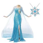 Lovely Mermaid Princess Dress for Women Costume Halloween Cosplay Halloween Chiristmas (Medium,Blue)