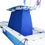 TeBaisea Universal Boat T-Top Center Console Cover, Polyester Fabric Protective Cover,Trailerable (84" L 61" W 85" H)