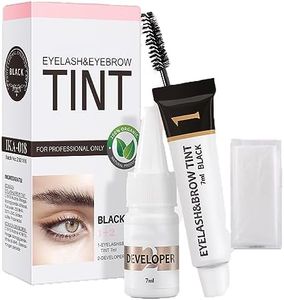 DMQ Eyebrow Tint Kit, Black Eyebrow and Eyelash Tint, Eye Brow Dye, Instant Color-Last 8 Week, Full Brows, Mild Formula, Waterproof, Sensitive Skin Friendly, EYEBROW_COLOR, 14 millilitre