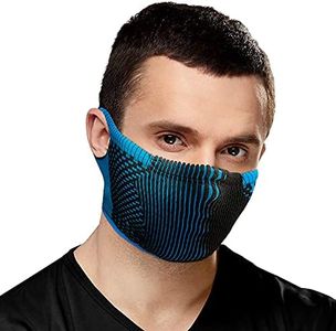Naroo F5s - 2-in-1 Reversible Reusable Dust Filtering Breathable Pro Sport Face Mask for Running Hiking Biking (Black-blue)