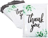 100 Pack Thank You Poly Mailers, 10x13 Floral Packaging Bags for Shipping