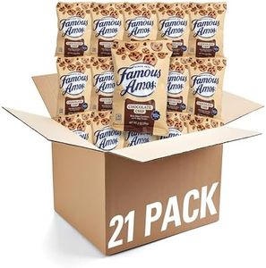 Famous Amos 2oz Bags, 21 Pack, Chocolate Chip Cookies Individual Bags of Famous Amos