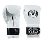 CLETO REYES Training Boxing Gloves with Hook and Loop Closure for Sparring and Heavy Punching Bags, Men and Women, MMA, Kickboxing, Muay Thai, 14oz, White