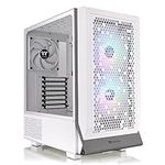 Thermaltake Ceres 300 Snow Edition Mid Tower E-ATX Computer Case with Tempered Glass Side Panel; 2xCT140 ARGB Fan Preinstalled; Rotational PCIe Slots & GPU Holder; CA-1Y2-00M6WN-00; 3 Years Warranty