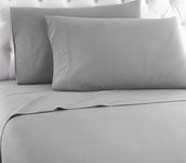 Shavel Home Products Micro Flannel Solid Sheet Set, King, Greystone
