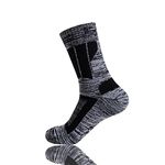 VFAMAN Waterproof socks for MEN & WOMEN.Ankle Length Sock, Suitable for Cycling, Skiing, Mountain Biking (L, Gray-black)