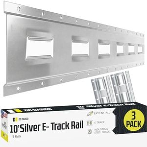 E-Track Rail, Vertical, Galvanized, 10' 3PK