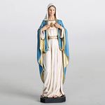 BC Catholic Immaculate Heart of Mary Figure, Virgin Mary Statue, Blessed Mother for Home, Religious Gifts to Mom，Catholic Decor 6" H Classical Renaissance sculpture Masterpiece by Buildclassic