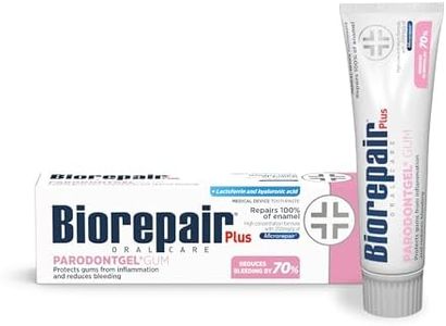 Biorepair Paradontgel Gum Repair Toothpaste - MicroRepair Fluoride-Free – SLS-Free Toothpaste to Prevent Bleeding Gums – Hydroxyapatite Fights Plaque and Tartar (Pack of 1)