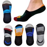 PinKit Unisex Cotton Premium Low Cut Ankle Socks/Shoe Liner Socks/Loafer Socks With Anti Slip Silicon Grip Combo (Pack of 6 Pairs)-Color-Multicolor