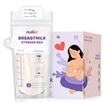 Nuliie Temp-Sensing Breastmilk Storage Bags 120Count, No-Leak, BPA Free with Easy Pour Spout, 6oz/180ml Presterilized, Hygienically Self Standing Milk Storage Bags Freezer for Breastfeeding