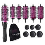 Hivexagon Round Hair Brush Set with Detachable Barrels Styling Tool, 6 Barrels 1 Handle, Small Medium Large BT023 (NO CLIPS)